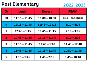 Post 2022-2023 Schedules